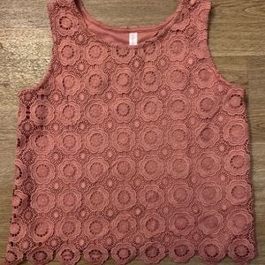 DESIGNED PINK TANK TOP